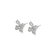 Mabina Orecchini a lobo in argento con fiore in zirconi 563983